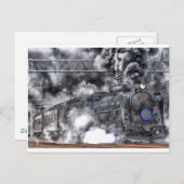Steambahn-Steampunk-Motor Zielort Postkarte (Vorne/Hinten)