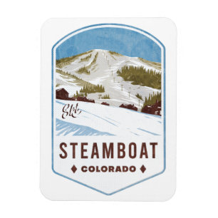 Steamboat Colorado Ski Abzeichen Magnet