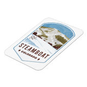 Steamboat Colorado Ski Abzeichen Magnet (Linke Seite)