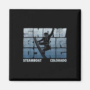 Steamboat Colorado Snowboard-Resort Vintage Sno Magnet