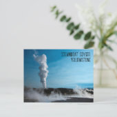 Steamboat Geyser Eruption Yellowstone Postkarte (Stehend Vorderseite)