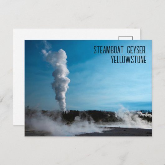Steamboat Geyser Eruption Yellowstone Postkarte (Vorne/Hinten)