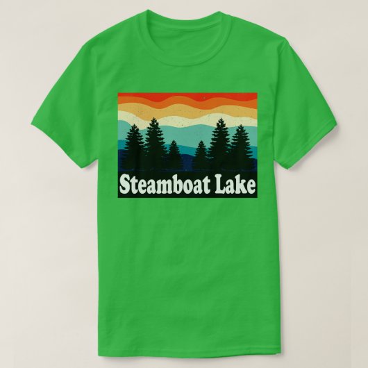 Steamboat Lake Colorado Retro T-Shirt (Design vorne)