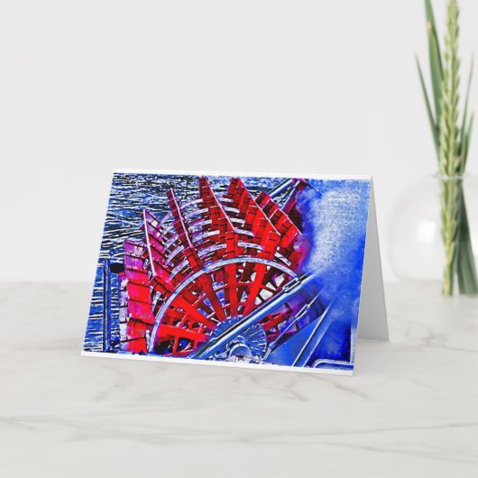 Steamboat Paddle Wheel Karte (Vorderseite)