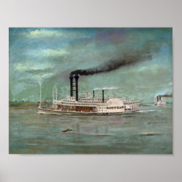 Steamboat Robert E. Lee Painting Poster