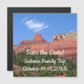 Steamboat Rock in Sedona Magnetkarte (Vorne/Hinten)