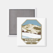 Steamboat Skigebiet Winter Colorado Magnet (Vorderseite/Rückseite)
