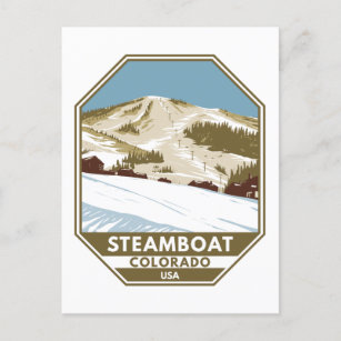 Steamboat Skigebiet Winter Colorado Postkarte