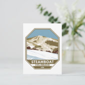 Steamboat Skigebiet Winter Colorado Postkarte (Stehend Vorderseite)