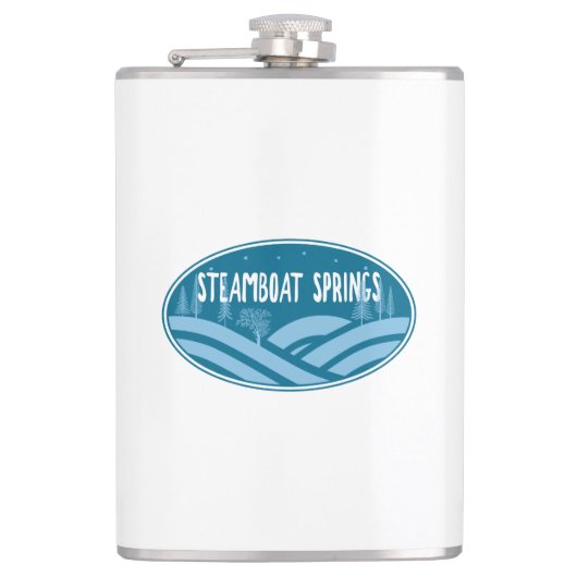 Steamboat Springs Colorado Außenbereich Flachmann (Vorderseite)