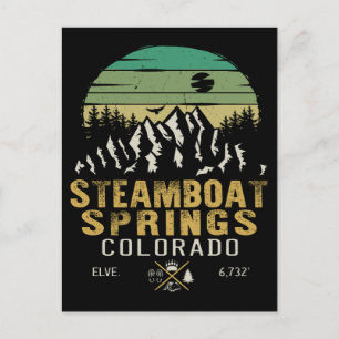 Steamboat Springs Colorado Berg Camping Wandern Postkarte