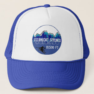 Steamboat Springs Colorado blauer Hut Truckerkappe