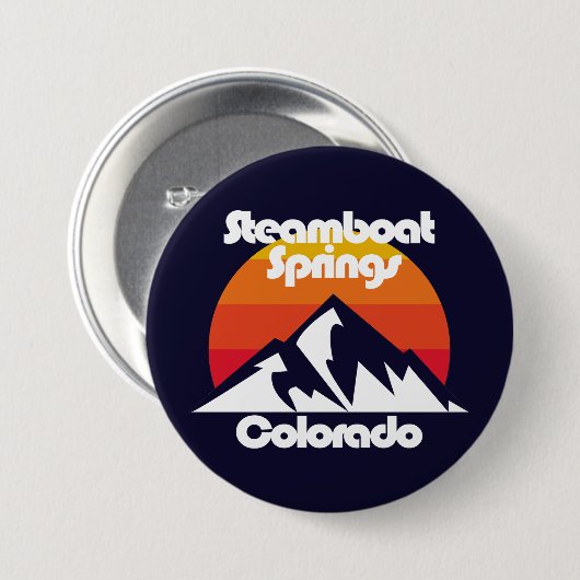 Steamboat Springs Colorado Button (Vorne & Hinten)