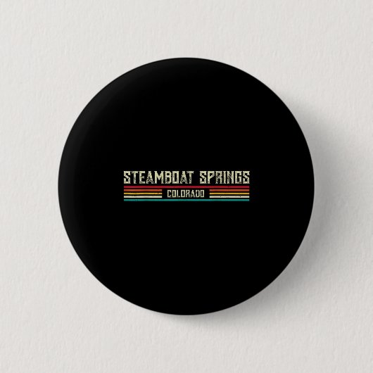 Steamboat Springs Colorado Button (Vorderseite)