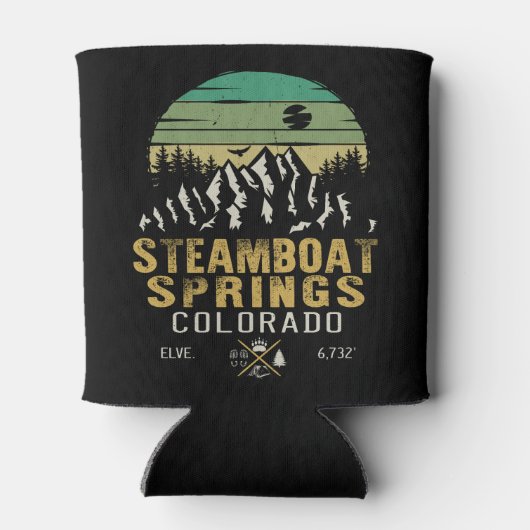 Steamboat Springs Colorado Camping Skifahren Dosenkühler (Rückseite)