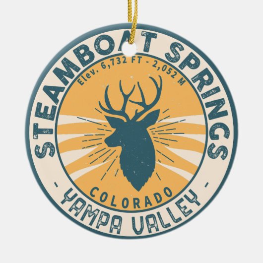 Steamboat Springs Colorado Camping Wandern Keramik Ornament (Vorne)