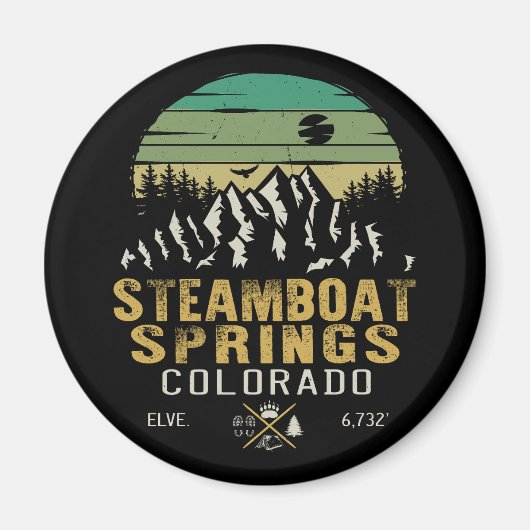 Steamboat Springs Colorado Camping Wandern Magnet (Vorne)
