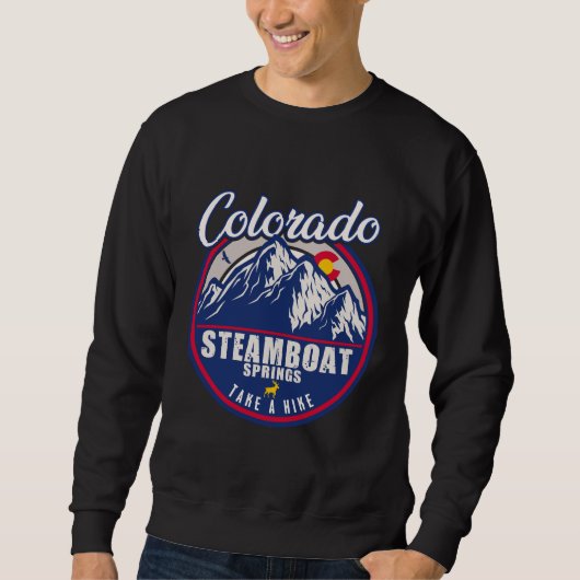 Steamboat Springs Colorado Camping Wandern Sweatshirt (Vorderseite)