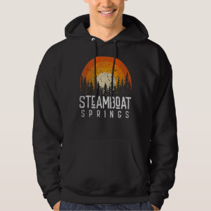 Steamboat Springs Colorado CO Retro Style Vintag Hoodie