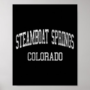 Steamboat Springs Colorado Co Vintage Sportbekleid Poster