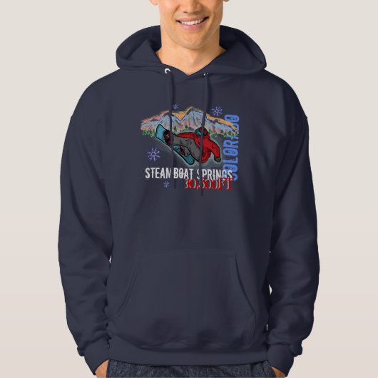 Steamboat Springs Colorado Dunkle Höhendifferenz Hoodie (Vorderseite)