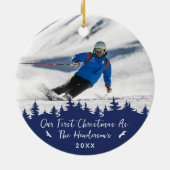 Steamboat Springs Colorado Flag Skifahren Keramik Ornament (Hinten)