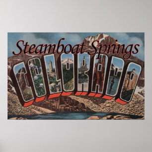 Steamboat Springs, Colorado - Großbuchstaben Poster