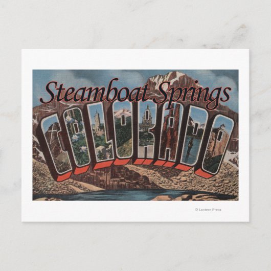 Steamboat Springs, Colorado - Großbuchstaben Postkarte (Vorderseite)