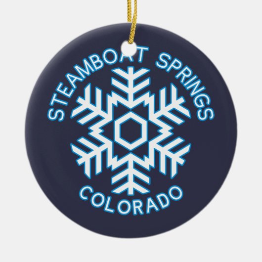 Steamboat Springs, Colorado Keramik Ornament (Vorne)