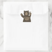 Steamboat Springs Colorado Peace Bear Quadratischer Aufkleber (Tasche)