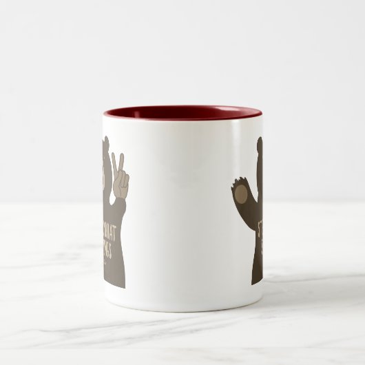 Steamboat Springs Colorado Peace Bear Zweifarbige Tasse (Mittel)