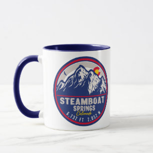 Steamboat Springs Colorado Retro Sunset Souvenirs Tasse