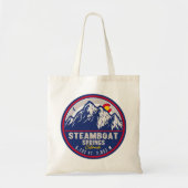 Steamboat Springs Colorado Retro Sunset Souvenirs Tragetasche (Vorne)