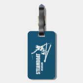 Steamboat Springs Colorado Skier Gepäckanhänger (Rückseite vertikal)