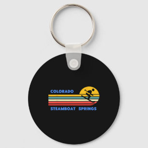 Steamboat Springs Colorado Skifahren Skifahrer Ski Schlüsselanhänger