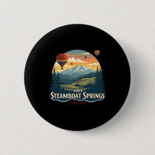 Steamboat Springs Colorado Skifahren Sonnenunterga Button