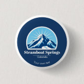 Steamboat Springs Colorado Skiort Name Button (Vorderseite)