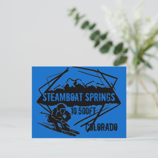 Steamboat Springs Colorado Skipass Postkarte (Stehend Vorderseite)