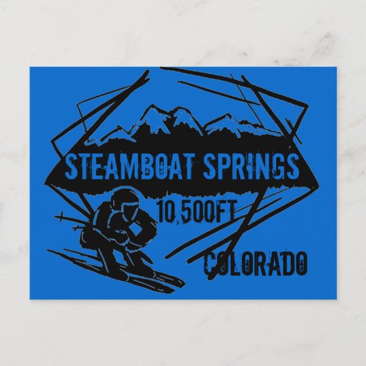 Steamboat Springs Colorado Skipass Postkarte (Vorderseite)