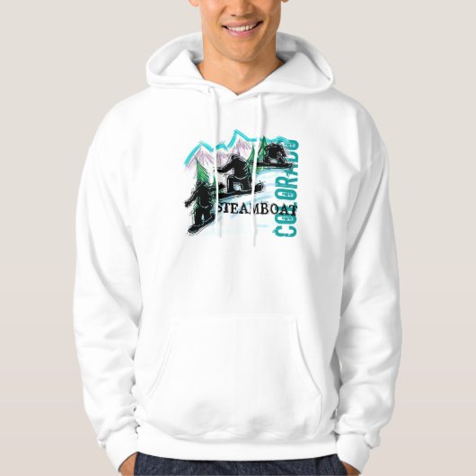 Steamboat Springs Colorado Snowboard Hoodie (Vorderseite)