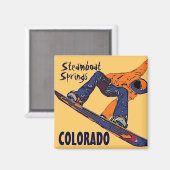 Steamboat Springs Colorado Snowboard-Magnet Magnet (Vorderseite/Rückseite)