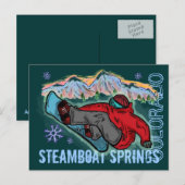 Steamboat Springs Colorado Snowboarder Postkarte (Vorne/Hinten)
