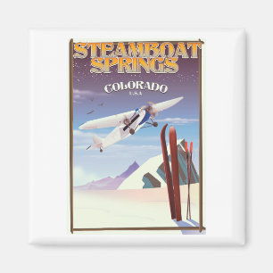 Steamboat Springs Colorado Vintage-Reiseposter Magnet