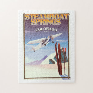 Steamboat Springs Colorado Vintage-Reiseposter Puzzle