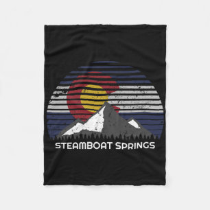 Steamboat Springs, Colorado X Co Flag Bergspitze Fleecedecke
