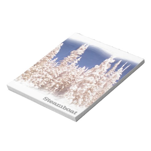 Steamboat Springs Frostiges Baumheppchen Notizblock (Rotiert)