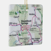 Steamboat Springs Karte Keramikornament (Rechts)