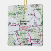 Steamboat Springs Karte Keramikornament (Links)
