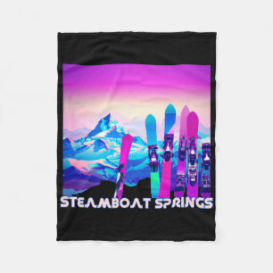 Steamboat Springs Ski Retro 80er Stil Skifahren Un Fleecedecke