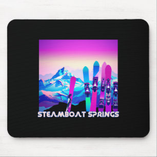 Steamboat Springs Ski Retro 80er Stil Skifahren Un Mousepad